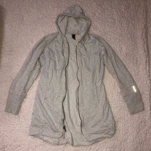 Long zip up hoodie